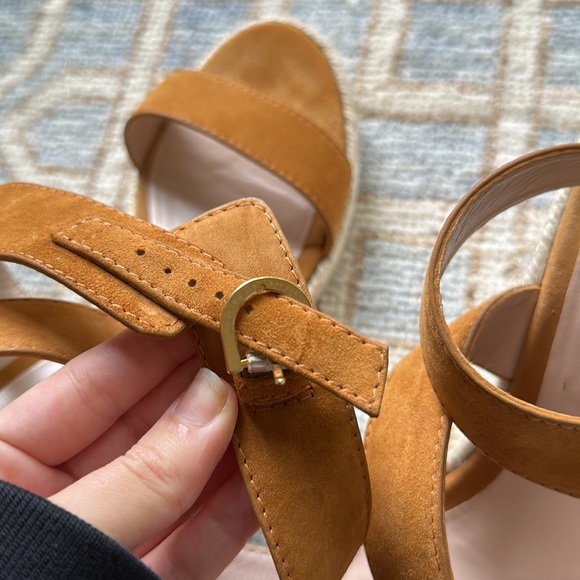 Stuart Weitzmann Lexia Suede Wedge Espadrille Sandals - Picture 12 of 13